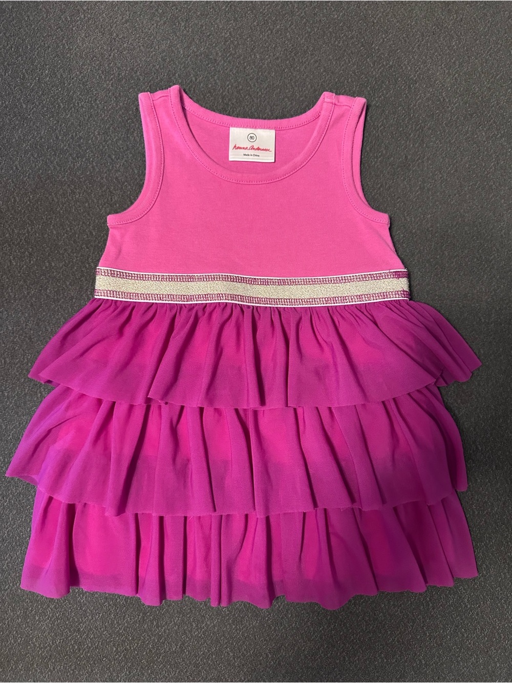 Hanna Andersson Pink & Fuchsia Ruffle Tank Dress